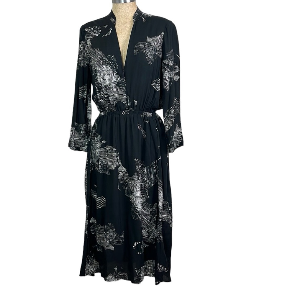 Raquel Allegra Black and White Patterned Dress